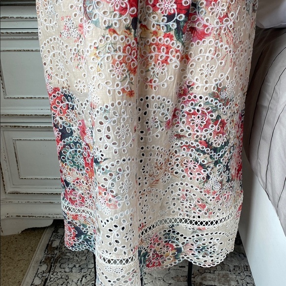 Zimmermann Cotton Maxi Dress Laelia Diamond Flutter with Meadow Floral Print - Picture 10 of 12